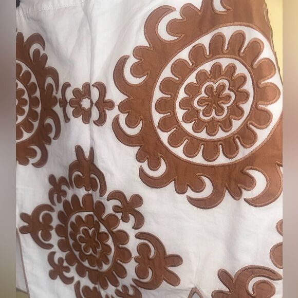 LACE the Label White Brown Cotton Cutout Skirt Size Small - Picture 5 of 7